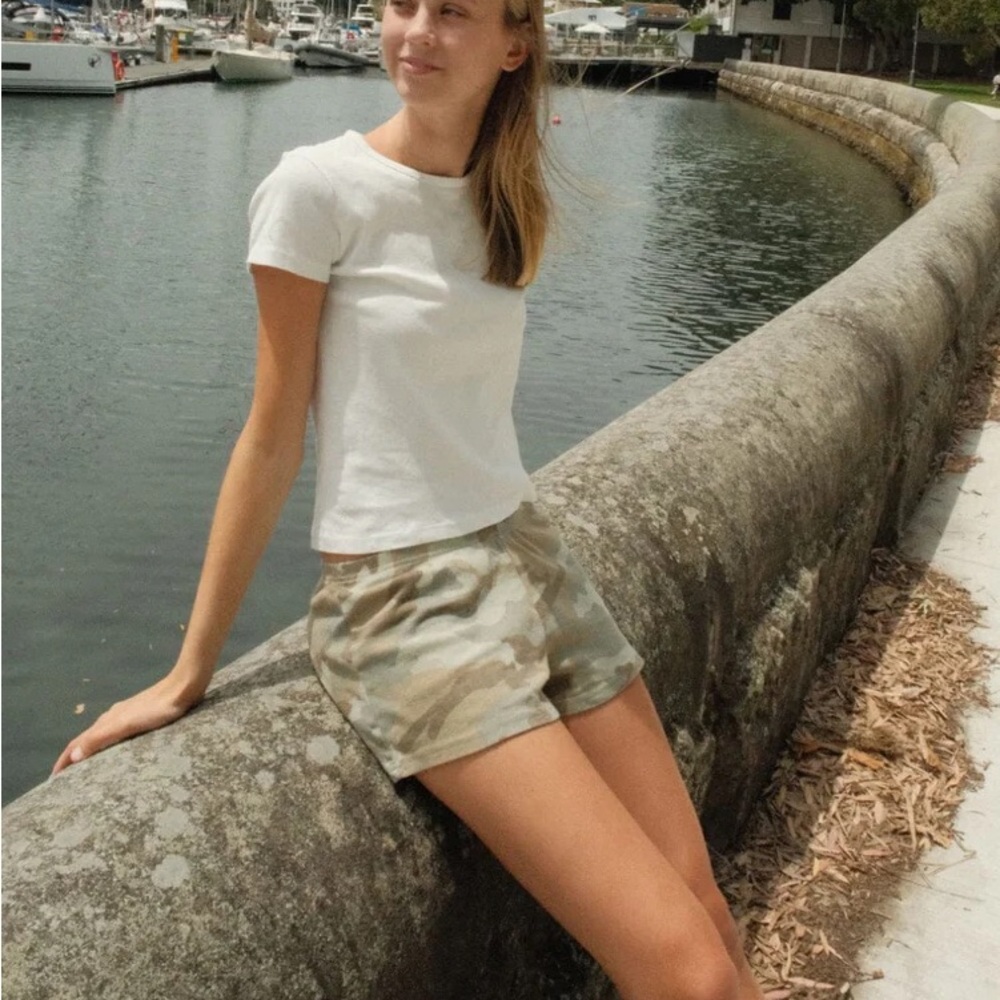 Brandy melville emery light camo shorts